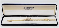 (JL) J.B. Robinson Diamond and Blue Sapphire Wrist