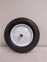 Solid rubber wheelbarrow wheel