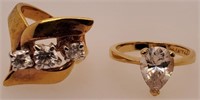 (2) Gold Filled Rings w/ Stones