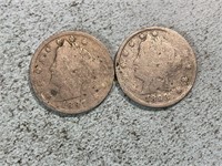1897 and 1898 Liberty head nickels