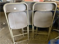 (3) metal/plastic folding chairs