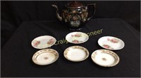 2 sets of (3) matching butter pat plates (some