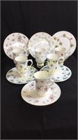 (9) floral plates with (6) cups  marked Royal