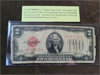 Old red seal $2 bill