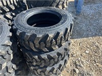 (4) 10-16.5 Skid Steer Tires