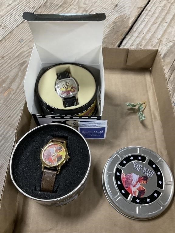 Avon Gone With The Wind & Mighty Mouse Watches