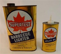 LOT OF 2 SUPERTEST CANS