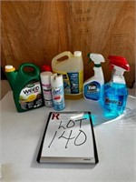 Cleaning Supplies & Weed Killer (sold as a lot)