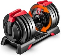 3-In-1 Adjustable Dumbbell, Single Red