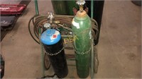 Torch cart, torch, oxygen, acetylene