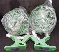 2 New Small Clip-on Electric Fans