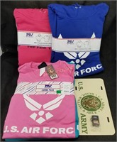 Lot Of Military Items Plate Lighter & T Shirts