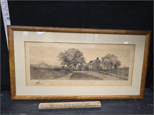 G.H. Randall signed Etching