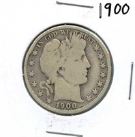 1900 Barber Silver Half Dollar