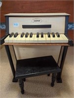 Vintage Jaymar toy piano and stool