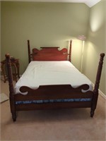 Vintage full bed headboard, footboard, rails