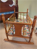 Vintage toy baby bed 28L*19W*18H