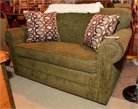 Sofa - pulls out to twin bed & pillows 52" w