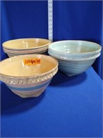 3 Vintage pottery mixing bowl NOTE CONDITION