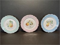 3 Decorative Fruit Wall Hanging Plates