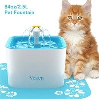 Veken 84oz/2.5L Pet Fountain with 3 Filters & Sili