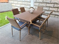 7PC OUTDOOR TABLE W/CHAIRS