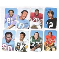 (9) 1971 Topps Supers Football Cards