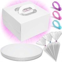 Cake Box Set with Pastry Bags and Ties