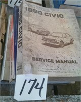(4) Service Manuals - Civic / Toyota /