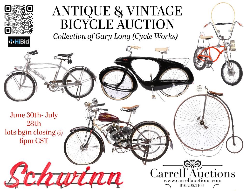 GARY LONG COLLECTION ANTIQUE & VINTAGE BICYCLES & MOTORBIKES