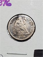 1876 Seated Liberty Dime