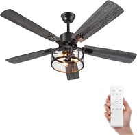 52 Inch Farmhouse Ceiling Fan with Lights