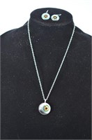 Eye Am Watching You Necklace & Earrings   NEW