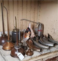 OIL CANS, SPICOTS, FUNNEL
