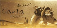 #5 Set of 10 24K Gold Foil Santa Envelopes