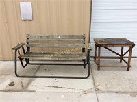 Outdoor bench and work table