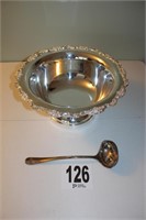 Towle Silver Punch Bowl with Ladle