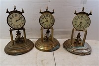 3 Vintage Clocks(1 Kundo)-As Is
