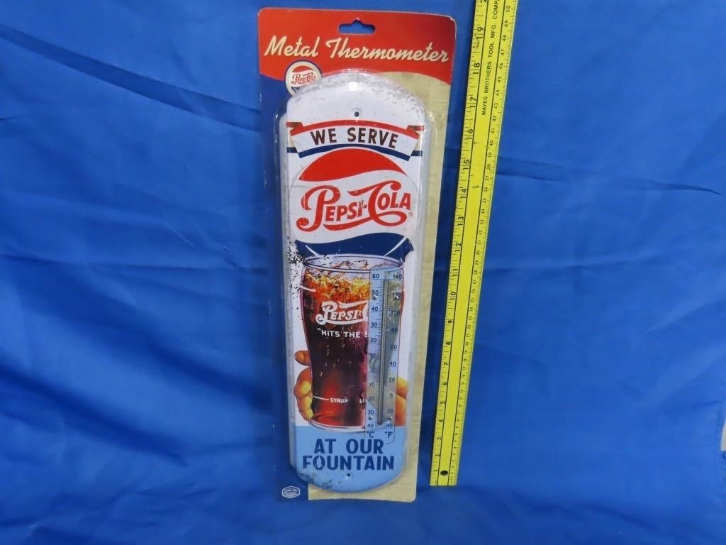 Metal Pepsi Thermometer