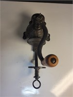 Vintage cast iron arcade crystal coffee grinder