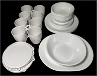 Set of White Corelle Dishes