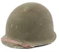 WWII US ARMY COMPLETE M1 COMBAT HELMET FIXED BALE