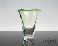 Large Kosta Boda Artists Choice, Green Glass Vase