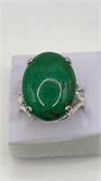 Genuine Navajo Green Turquoise Sterling Ring