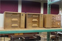 3 Wooden Storage Chests