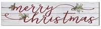 40"x10" Merry Christmas Shiplap Wall Sign