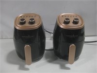 Two Copper Chef Air Fryers Powers On