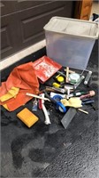 Paint supplies & tools; Sterilite