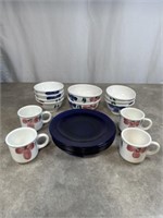 Furio Italy Made, flower pattern bowls and coffee