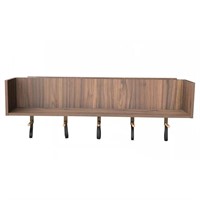 New Coat Rack, Wall Shelf with Storage Loops,